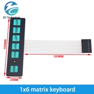 1*2 3 4 5 6 8 Key Button Membrane Switch 3*4 4X5 Matrix Array Keyboard 1X6 Keypad with LED Control P