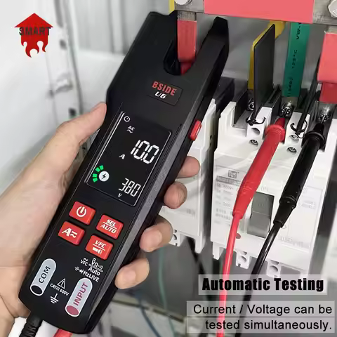 BSIDE Fork Digital Clamp Meter U6/U6X Professional 600A Ammeter Pliers T-RMS DC AC Current Electrica