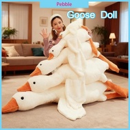 【50-160CM】Goose Plush Toy Big White Cute Goose Duck Pillow Hug Doll Big Duck Plushie Soft Toy Gift
