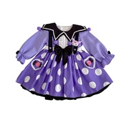 Sanrio Kuromi Cinnamoroll ชุดเจ้าหญิงแขนยาวของเด็กน่ารักอะนิเมะใหม่ Mymelody สาวของขวัญฮาโลวีนชุดแต่