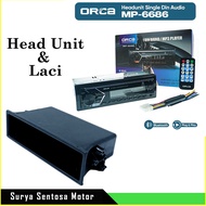 Head Unit Single Din Orca MP3 Bluetooth Atau Radio Tape Mobil Single Din Mp3 Orca Bluetooth