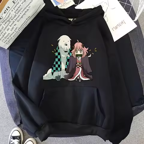 Spy X Family Hoodie Anya and Bond Sweatshirt Tanjirou and Nezuko Cosplay Hoody Anime Printing Pullov