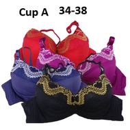 CUP A- Baju Dalam Besi Cup Penuh Cup A/ Wired Bra Cup A Full Cup/ (Size 34-38)