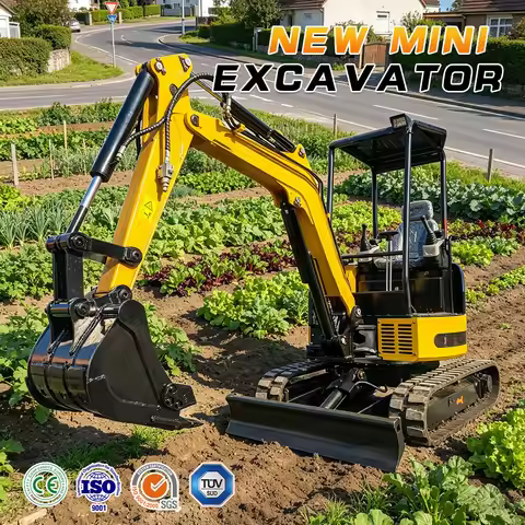 0.8-2 Ton Small Excavator Heavy Duty For Outdoor Use Hydraulic Digger Full Accessories Weatherproof