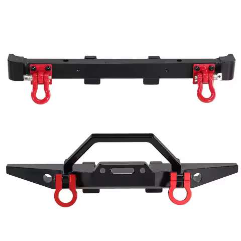 For MN 1/12 MN128 Wrangler Metal Front Rear Bumper Protective Bar Upgrade Front Bumper Guard Buckle