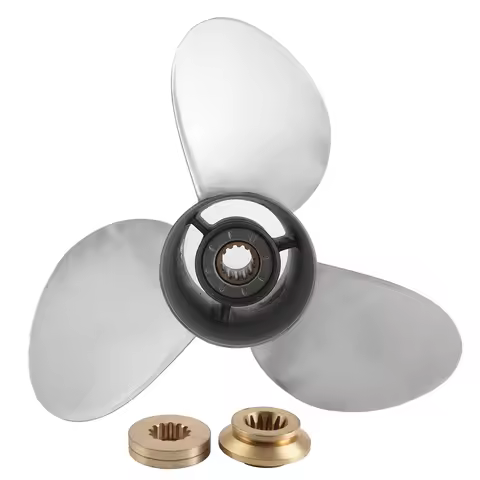 Outboard Engine Propeller 13 Spline Tooth Fit for TOHATSU Engines 35‑50HP 3‑1/4in Gearcase