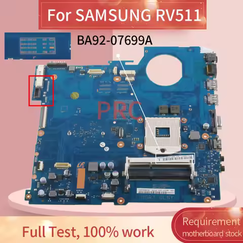 BA92-07699A For SAMSUNG NP-RV511 RV511 RV509 Laptop Motherboard BA41-01433A HM55 DDR3 Notebook Mainb