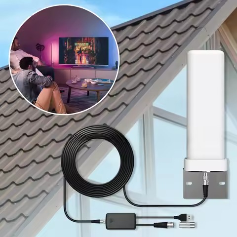 600 Miles HDTV Digital Antenna ABS Signal Amplified TV Antenna Wear Resist HD 4K Digital TV Antenna 