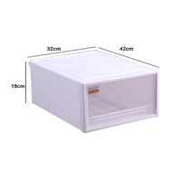 e99store 13L/21L/36L/54L Multipurpose Wardrobe Clothes Stackable Plastic Storage Box Drawer Storage