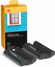 KODAK Dock Plus & Dock Photo Printer Cartridge PHC-80 – Cartridge Refill & Photo Paper- 80 Sheets
