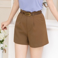 Quần short nữ thời trang Quần Short nữ cạp cao dáng rộng có túi quần đùi vải Tuytsi quần đùi nữ Eden