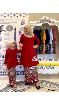 Baju Kurung Riau modern Batik set ibu anak raya