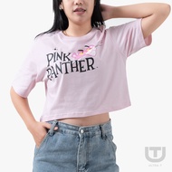 DOSH WOMENS T-SHIRTS PINK PANTHER เสื้อยืดครอปสั้น แขนสั้น 9DPPWT1023-PI