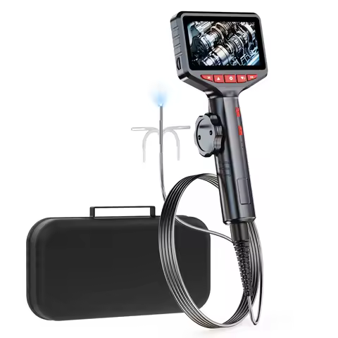 3.9MM Two-Way Articulation Borescope 1080P HD Steerable Endoscope Camera with 4.3/5 INCH Monitor For