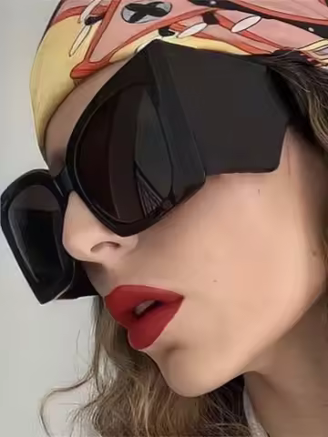Big Frame Sunglasses Women Square Personality Sun Glasses 2023 Vintage Fashion Exaggerated Glasses S