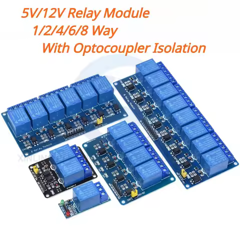 5/12V 1/2/4/6/8 Channel Relay Module With Optocoupler Relay Output 1 2 4 6 8 Way Relay Module For Ar