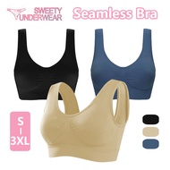 3PCS Seamless Bra Wanita Tanpa Kawat Tanpa Tali Jumbo Bra Beha Remaja Push Up Tanpa Busa Kutang SP82