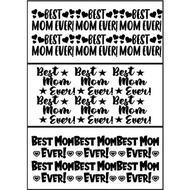 6 pcs - Best Mom Ever sticker for 5 inch balloon