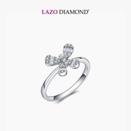 LAZO DIAMOND Luminous Butterfly Baguette Diamond Ring in 9k White Gold
