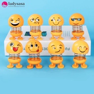 Ladysasa Shaking Head Toys Ornaments Dolls Cute Cartoon Funny Emoji Wobble Robot Lovely Car Dashboar
