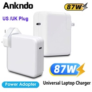 Ankndo 87W PD USB-C Power Adapter Laptop Notebook Fast Charger For Laptop Mac (Book）