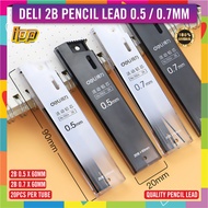 Deli 2B Mechanical Pencil Lead 0.5mm / 0.7mm / 2B Quality Pencil Lead 60mm