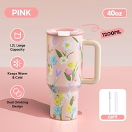 MODOFO 40oz Tumbler with Straw Thermos Bottle Aesthetic Tumbler Botol Air Tahan Sejuk Aquaflask Tumb