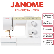(JapanDesigned.100yrs History)Janome Sewist 725s Sewing Machines with 32 stitch patterns,nicely sewn 1 Step Buttonhole