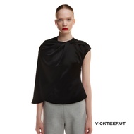 VICKTEERUT (ราคาปกติ 7550-.) Cape Sleeve Drape Blouse เสื้อแขนเคป จับเดรป