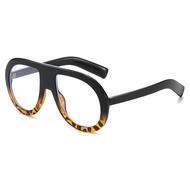 Ins Fashion Aviation Glasses Frame WIth Blue Light Blocking Filter Large Size Eyeglasses Computer Ey
