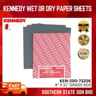 Kennedy 9"x11" WET OR DRY PAPER SHEET SAND PAPER SANDING PAPER GRADE 600 | KEN2007320K