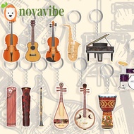 NOVAVIBE Guitar Model Pendant, Clarinet Cello Guitar Acrylic Keychain, Musician Jewelry Piano Saxoph