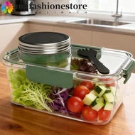 MXFASHIONE Leakproof Salad Jar, with Side Opening Portable Salad Container, Salad Box Plastic Transp