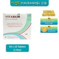 VITABION 50x10 Tablets (1 Box) EXP:02/2027 [ B-complex, Vitamin B1, Vitamin B6, Vitamin B12, Farmasi