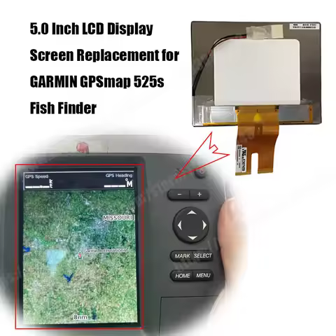 5.0 Inch LCD Display Screen Replacement for GARMIN GPSmap 525s Fish Finder