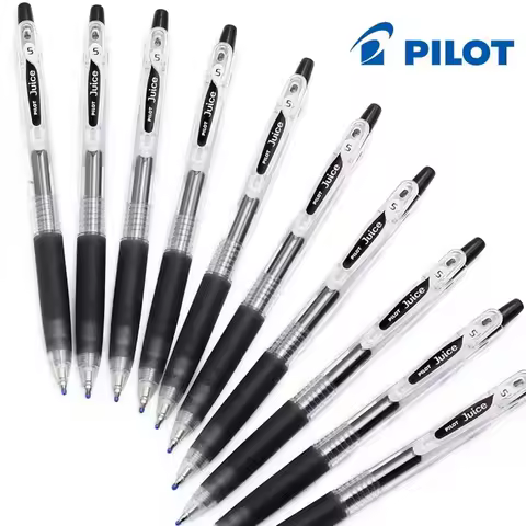 PILOT Juice 0.5mm Gel Pen 3-Pack - Quick-Dry Black Red Blue Ink, Refillable Exam Pens for Students w
