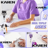 KAREN1 Nurse Pen Pack, Portable Retractable Nurse Badge Set,  ID Badge Reels Durable Lanyard Keychai