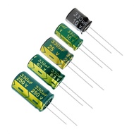 330uf High Frequency Electrolytic Capacitor 10V16V25V35V100V Green Gold High Quality In-Line Aluminu