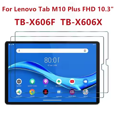 2PCS 9H Tempered Glass Tablet Screen Protector For Lenovo Tab M10 Plus FHD 10.3 Inch TB-X606F X606X 