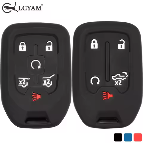 Key Fob Cover Case for GMC Yukon Chevy Tahoe Silverado Suburban Denali Terrian Acadia Sierra Car Key