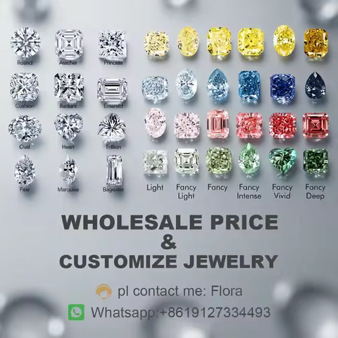 With IGI Certificate Round Lab Grown Diamonds 1ct 1.5ct 2ct 2.5ct 3ct 5ct CVD HPHT Laboratory Lab Cr