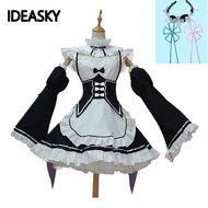 Re:Zero Ram dan Rem Cosplay, Kara Hajimeru Isekai Seikatsu Relife Empregada Costume, Lolita Costumes