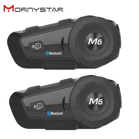 2PCS MONYSTAR M6 Plus 1000m Motorcycle Bluetooth Helmet Headsets Intercom for FM BT Wireless