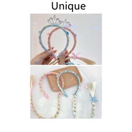 [READY STOCK] Frozen Elsa Anna Crown Headband Elsa Hair Wigs Hairband Crown Elsa Hair Accessories He