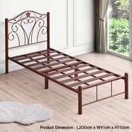 Wonderful Furniture Solid Bed Base Metal Single Bed Frame/Quality Single/Katil Bujang Besi/Katil Sin