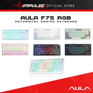 Aula F75 RGB Mechanical Gaming Keyboard Series - Tri-Mode, Gasket Structure, 75% Layout, HotSwap Key