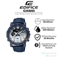 [Official 18 Months Warranty] Casio Edifice ECB-20AT-2A Men's Leather Strap Chronograph Bluetooth Wa