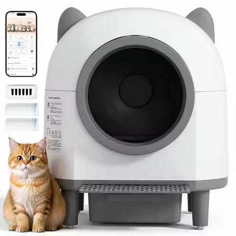 Automatic Self Cleaning Cat Litter Box for Multi-Cat Homes, App Remote Control Smart Robot Litter Bo