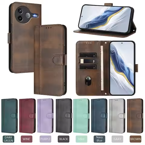 Funda For Xiaomi Poco F7 Pro 5G Case Luxury Leather Flip Wallet Phone Cover Pocco Poko Little F7Pro 