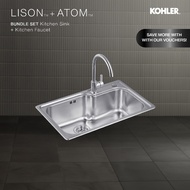 [Bundle] KOHLER Lison Kitchen Sink Top / Under-counter and Atom Kitchen Tap / Mixer / Faucet K-26958